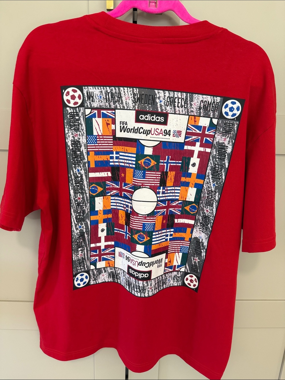Adidas Originals FIFA Classics USA ‘94 World Cup Graphic T-Shirt Red Men’s M - Picture 4 of 6